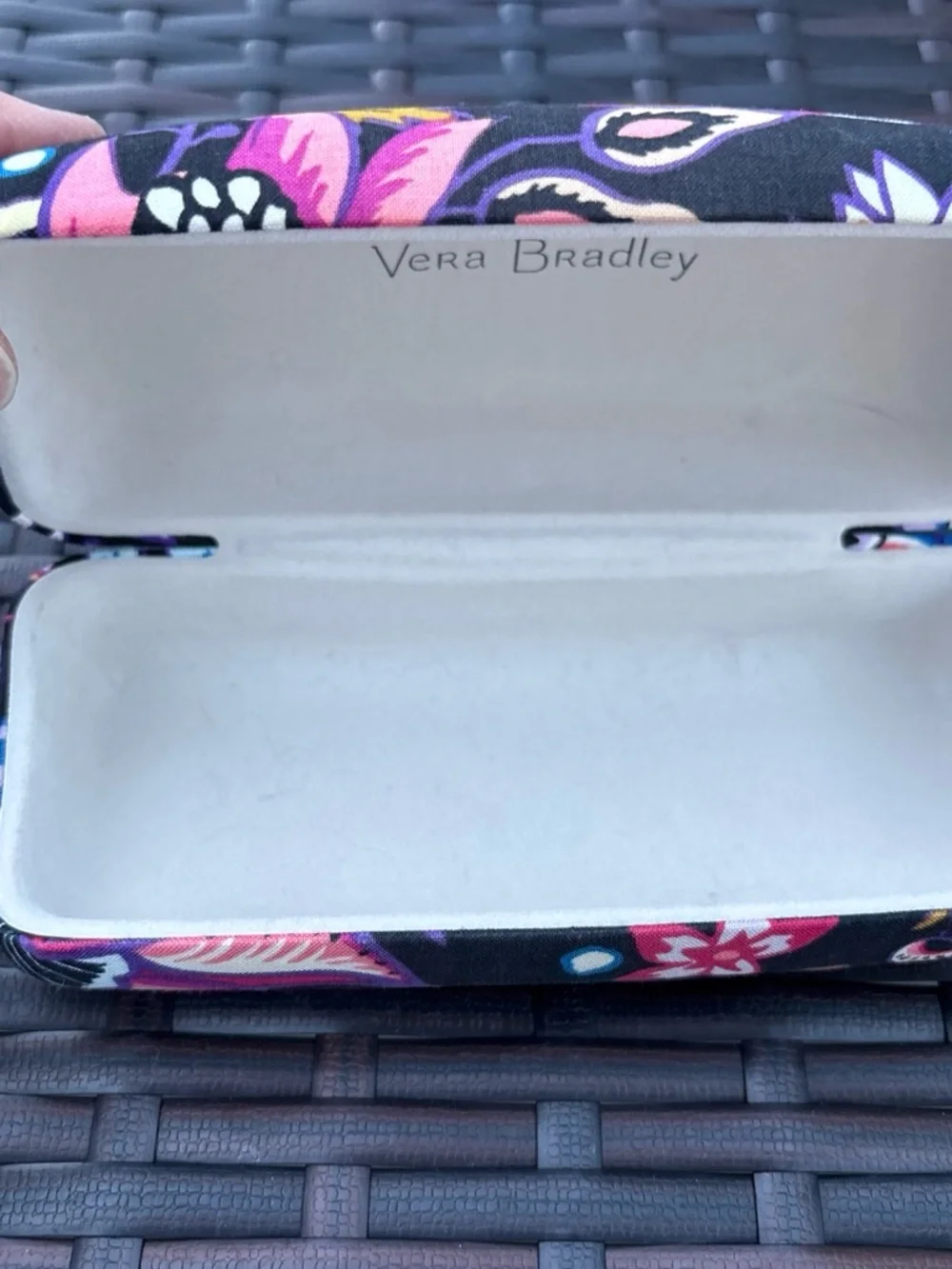 Vera Bradley Fox Print Sunglasses Case in Pink, Purple & Blue